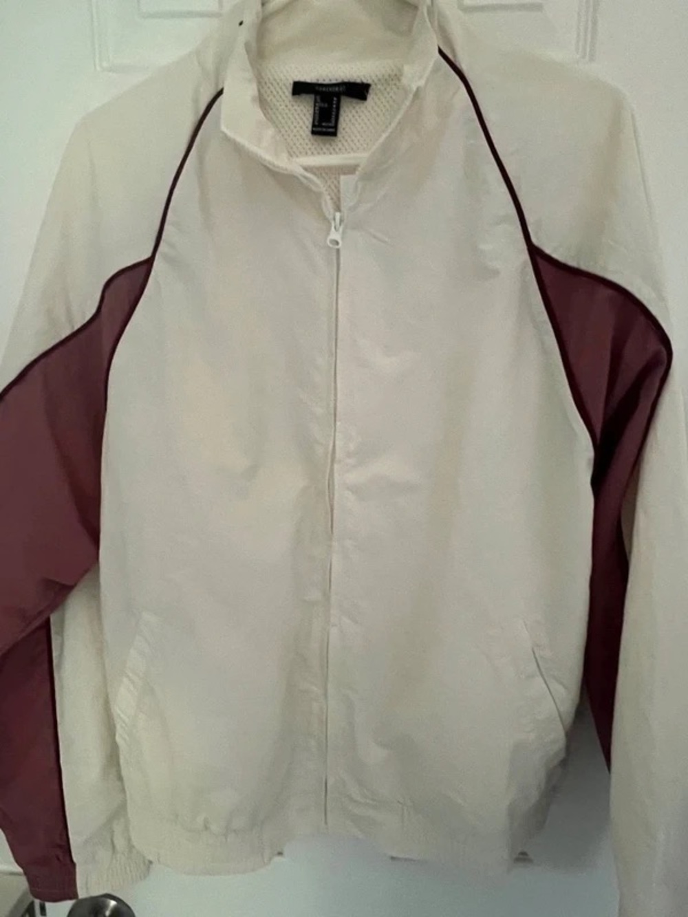 Forever 21 Cream and Mauve Windbreaker Jacket